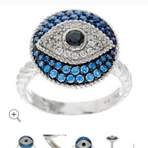 GORGEOUS Judith Ripka evil eye ring